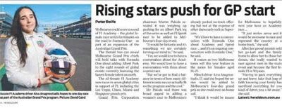 The Herald Sun – Rising stars push for GP start